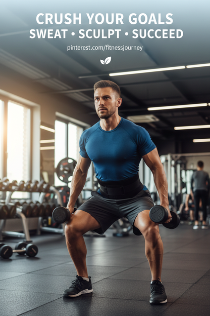 Fit man wearing sauna waist trimmer belt during workout in gym